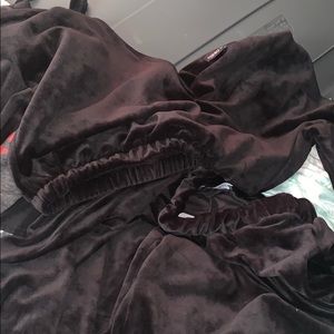 Naked wardrobe crop top pants suit